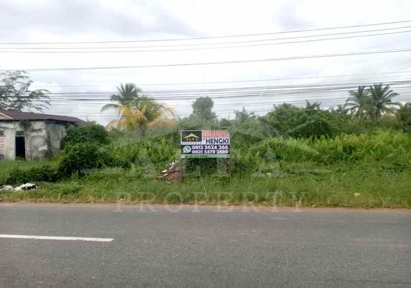 dijual tanah jalan raya sungai kakap