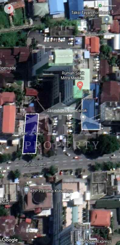 dijual tanah jalan sultan abdurrahman