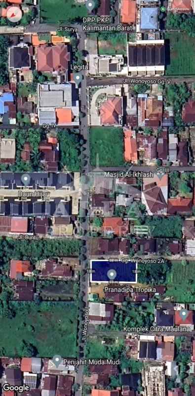 dijual tanah jalan wonoyoso