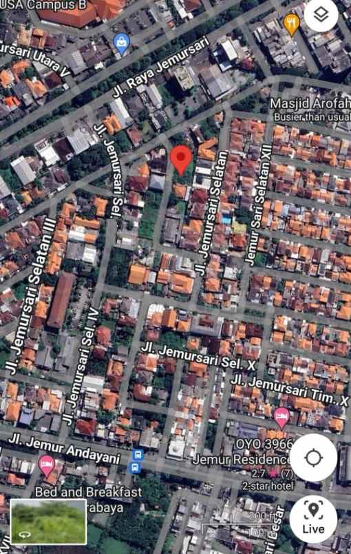 dijual tanah jemursari selatan