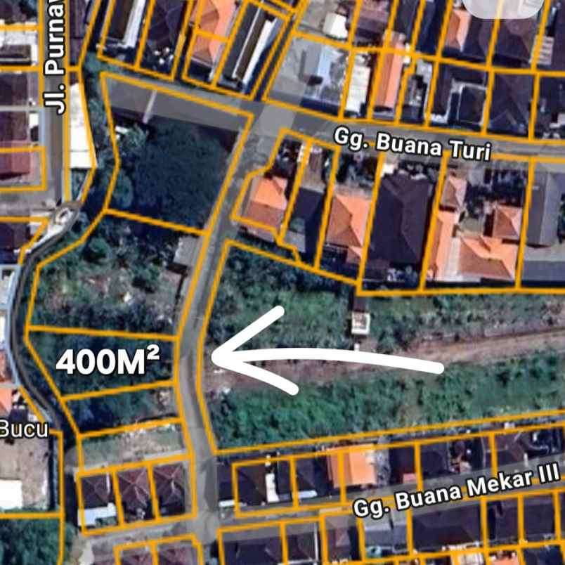 dijual tanah jl buana raya buana mekar