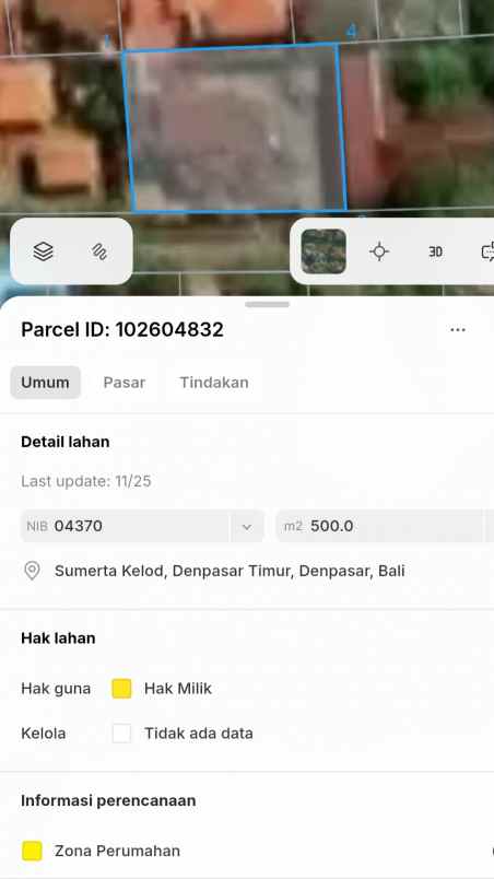 dijual tanah jl laksamana