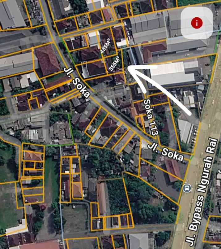 dijual tanah jln soka
