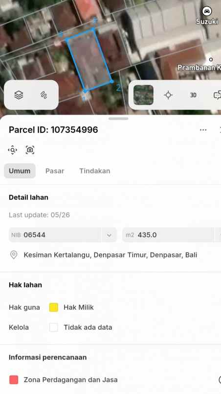 dijual tanah jln soka