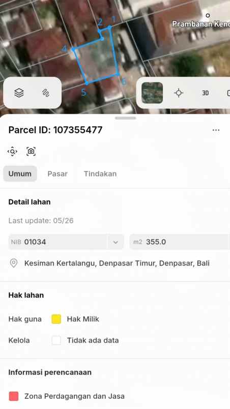 dijual tanah jln soka
