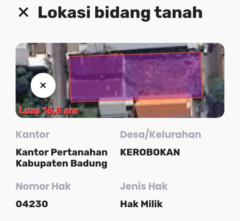 dijual tanah kerobokan kaja gatsu barat