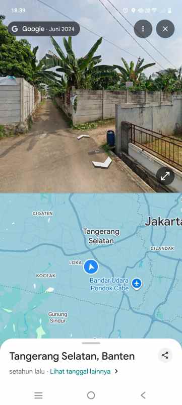 dijual tanah kosong ciputat tangerang selatan 300m2