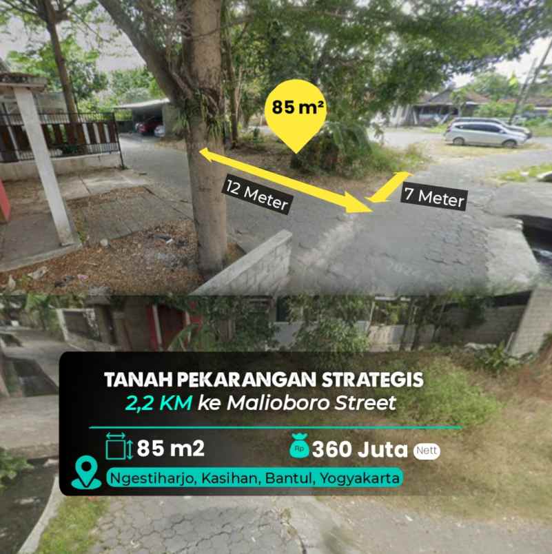 dijual tanah malioboro 2 km