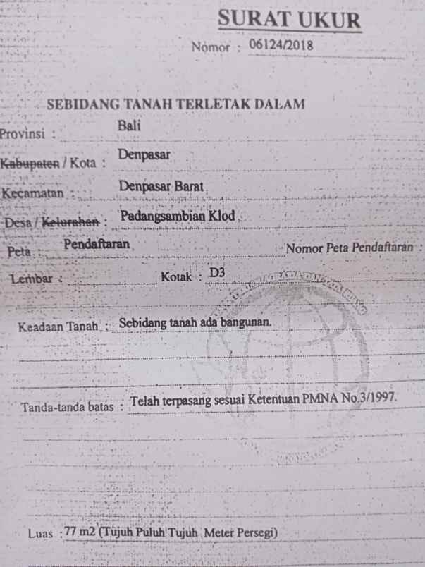 dijual tanah padang kartika