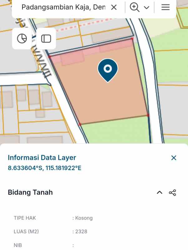 dijual tanah padangsambian kaja
