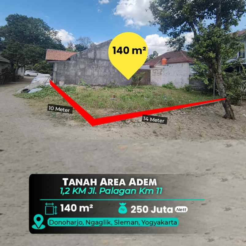 dijual tanah palagan km 11