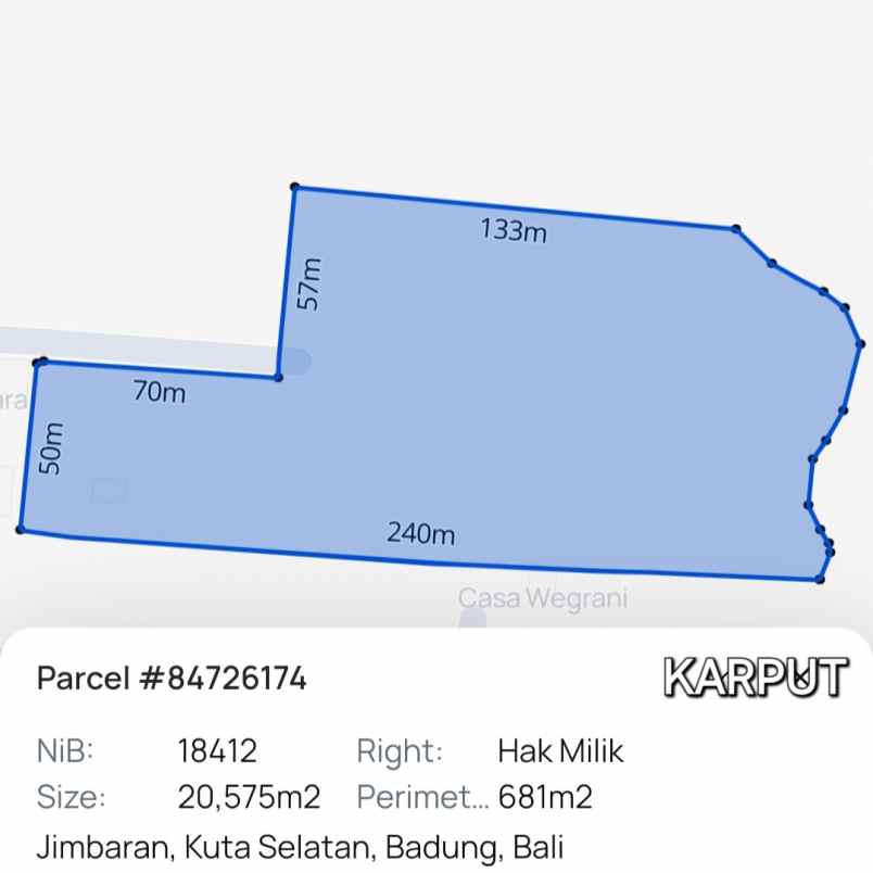 dijual tanah pantai balangan