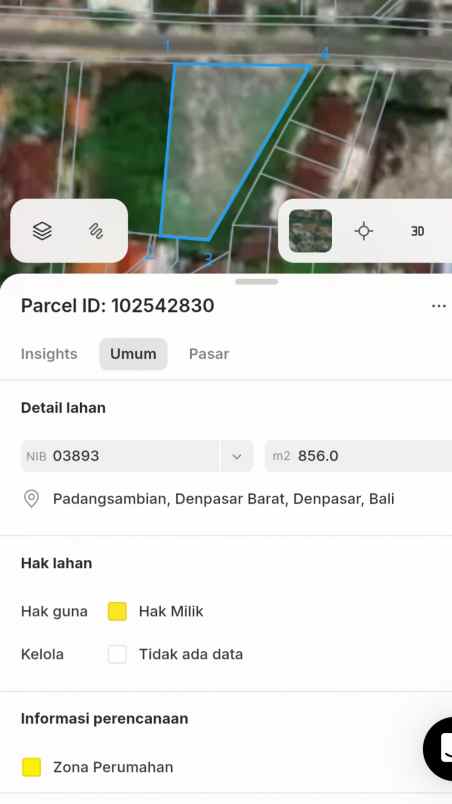 dijual tanah penamparan
