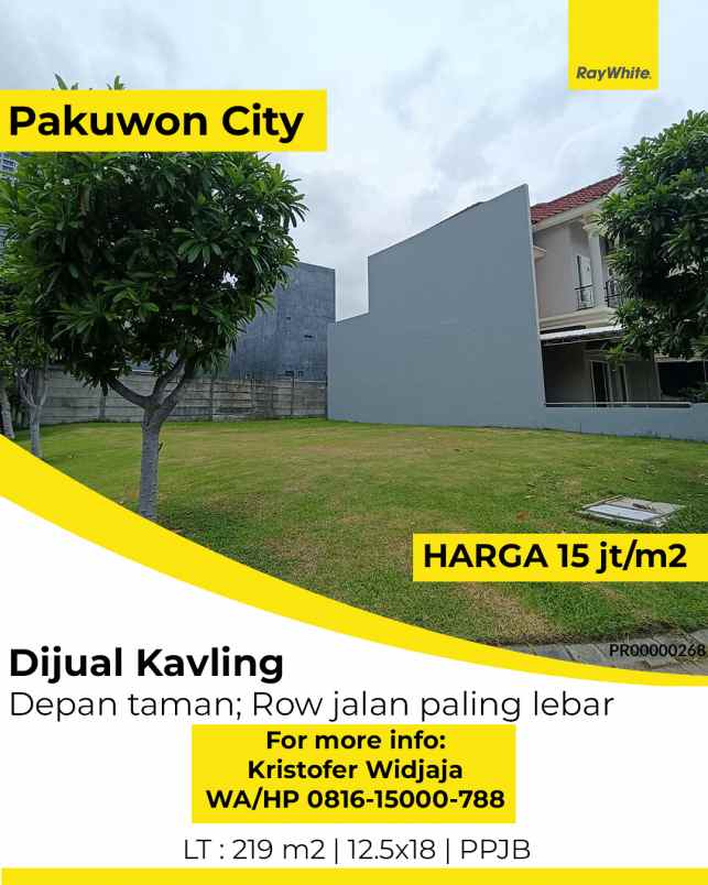 dijual tanah sorrento pakuwon city