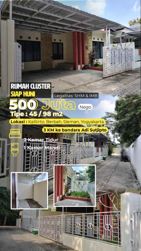 dijual villa 3 km ke bandara adi sucipto