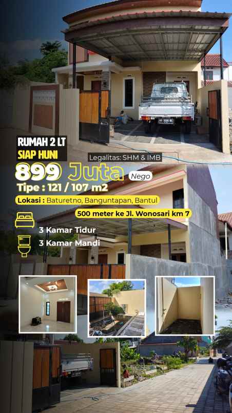 dijual villa jl wonosari km 7