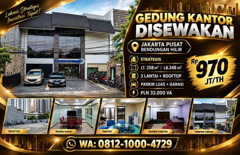 disewakan ruko gudang kantor jl penjernihan 1 no 19b rt