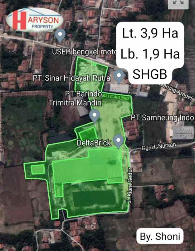 gudang 3 9 hektar cikarang bekasi