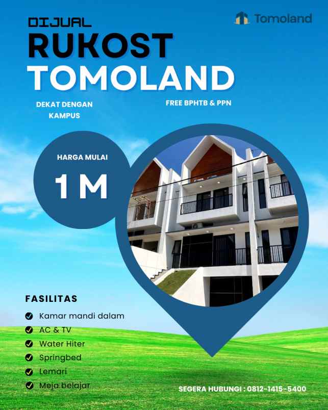 hub rumah kost modern di malang lokasi dekat universi