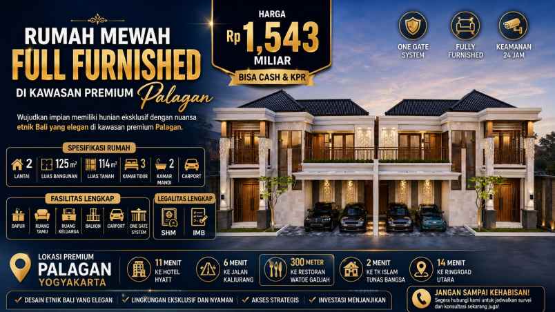 hunian eksklusif palagan bisa cash kpr siap huni