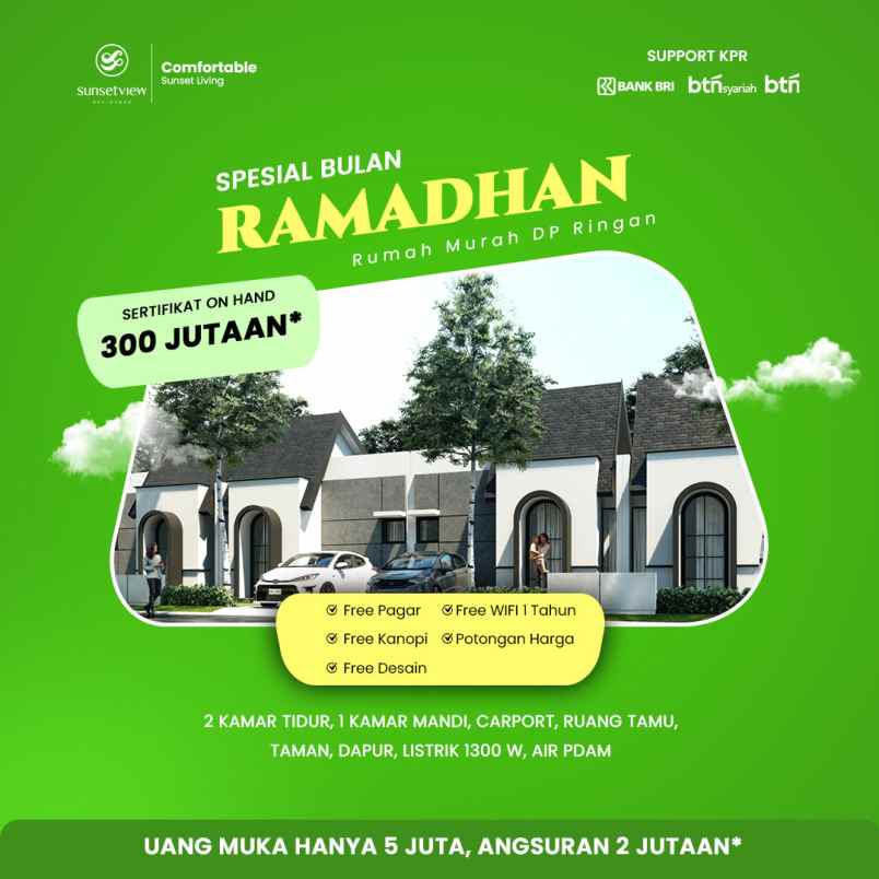 hunian murah angsuran hanya 2 jutaan kota malang