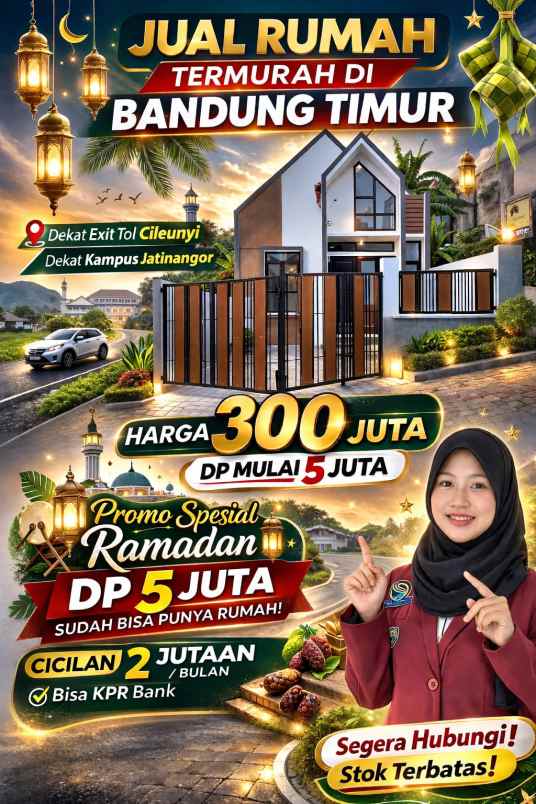 jual rumah baru 300 juraan di bandung timur