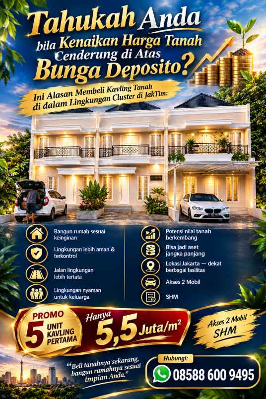 jual tanah di jakarta timur pondok ranggon shm