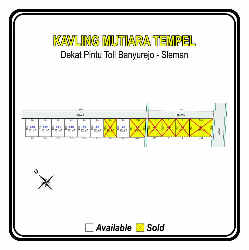 kavling dekat exit tol tempel 1 jt an