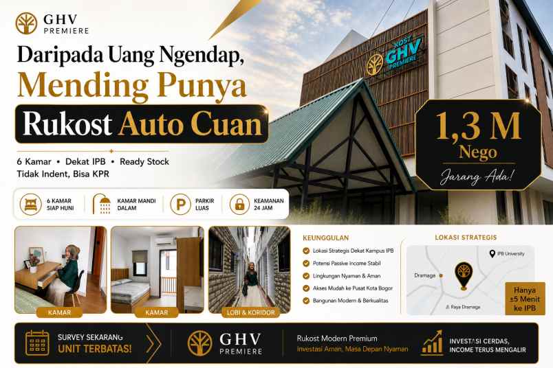 kost 6 kamar siap sewa di ipb bogor