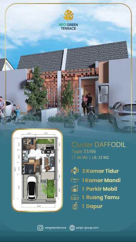 perumahan neo green terrace di kota serang