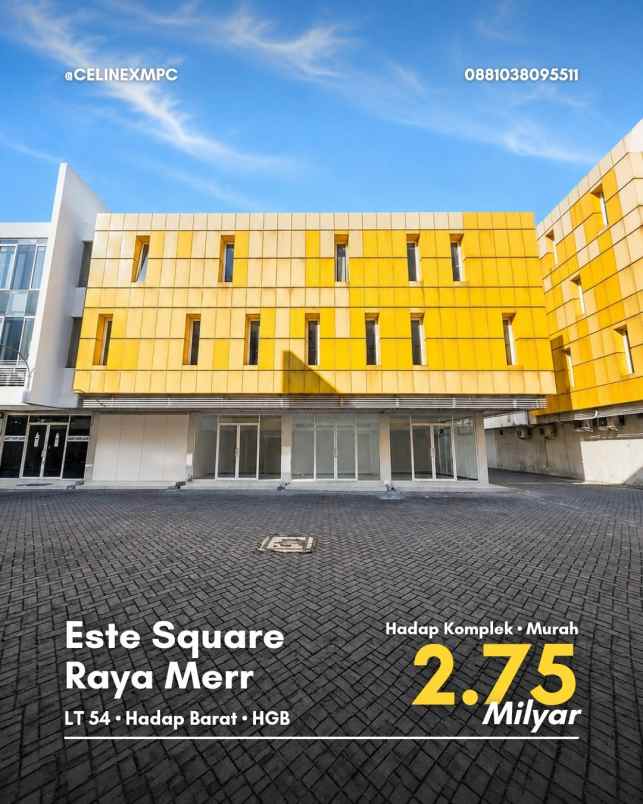 ruko este square raya merr hadap komplek murah