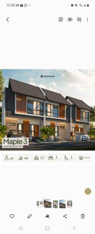 rumah 2 lantai tengah kota