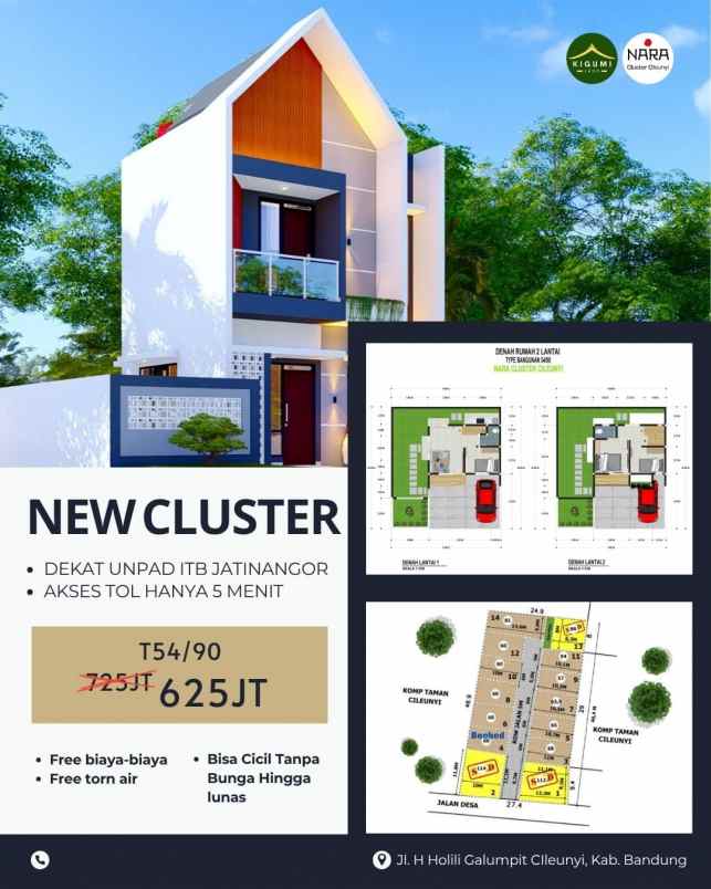 rumah baru dijual dekat pintu tol cileunyi