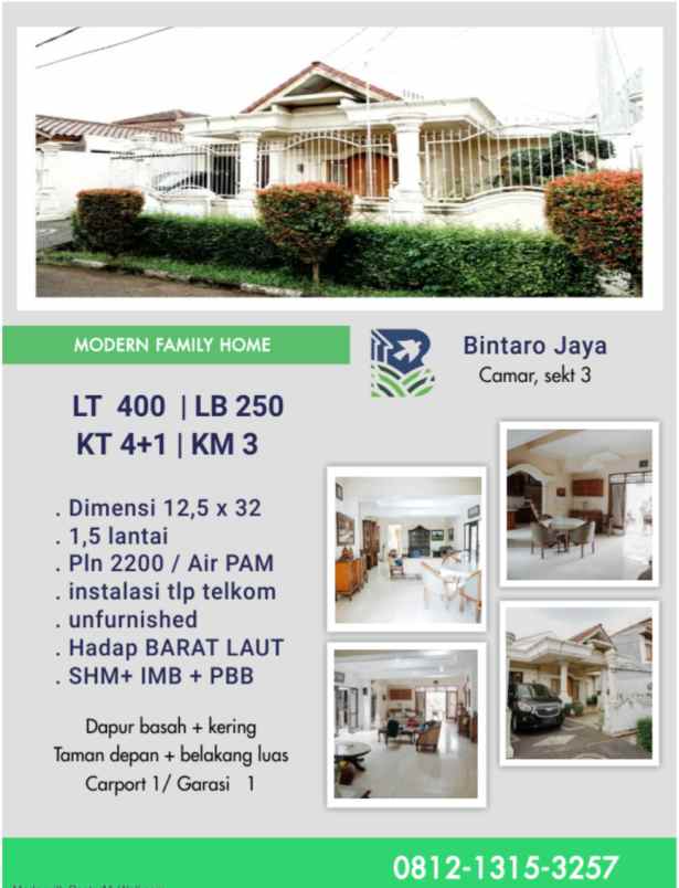 rumah bintaro sektor 3 tangerang