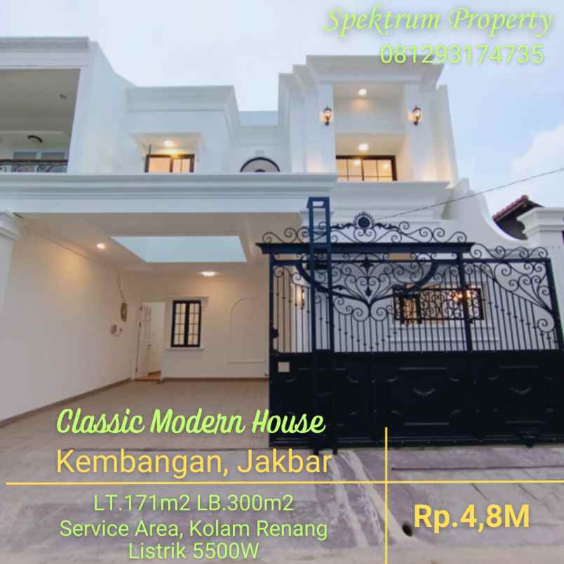 rumah classics modern di joglo kembangan lt 171 lb 300