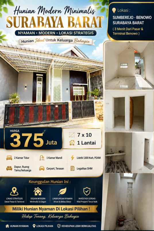 rumah dijual asli surabaya 300 jutaan
