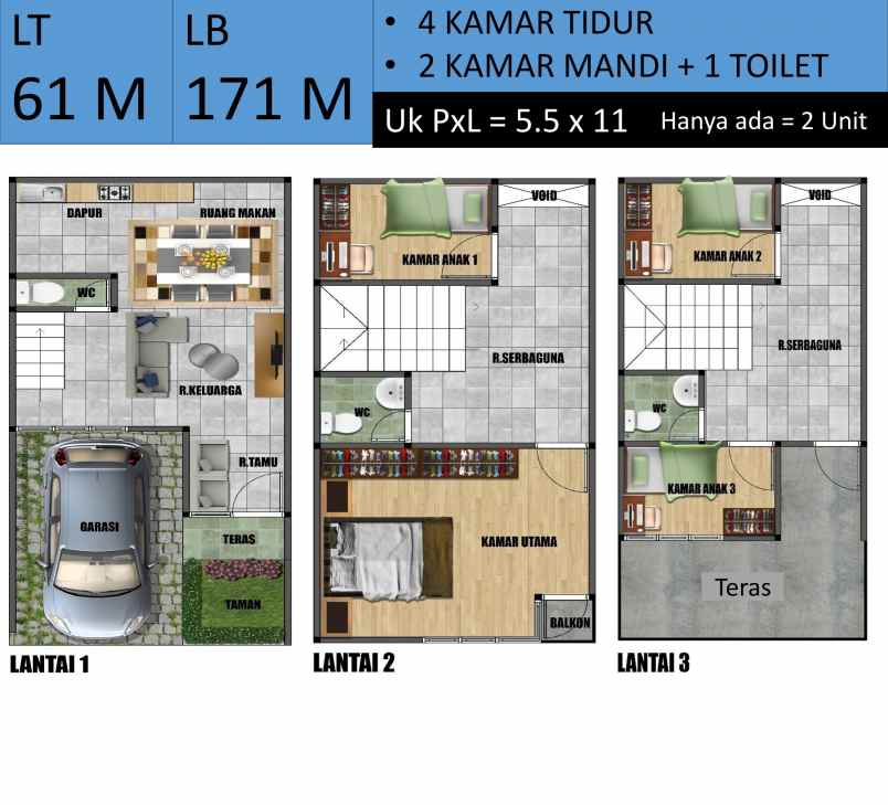 rumah jl lontar barat tj duren