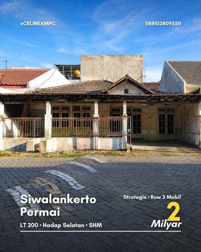 rumah kos siwalankerto permai strategis row 3 mobil