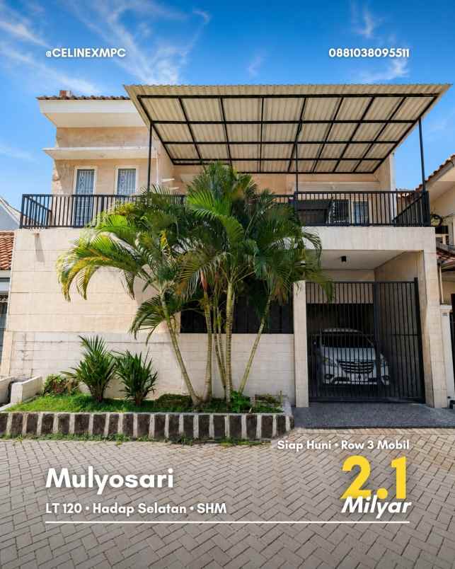 rumah mulyosari minimalis siap huni row 3 mobil