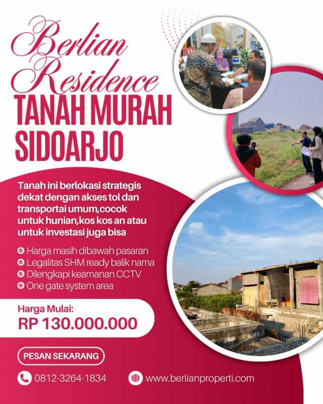 tanah di gedangan sidoarjo lokasi strategis harga nego