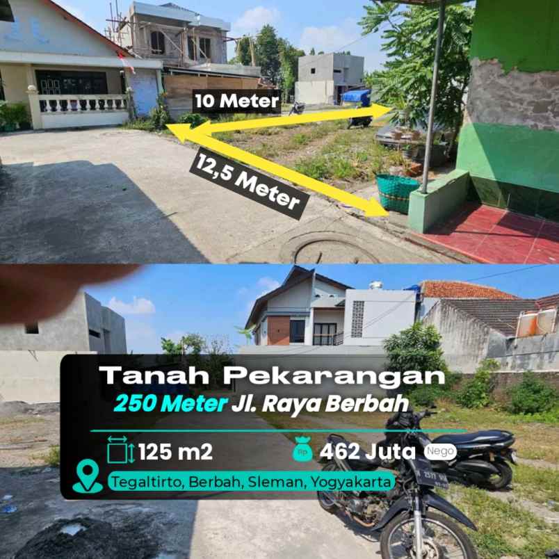 tanah hook dalam cluster di jalan raya berbah sleman