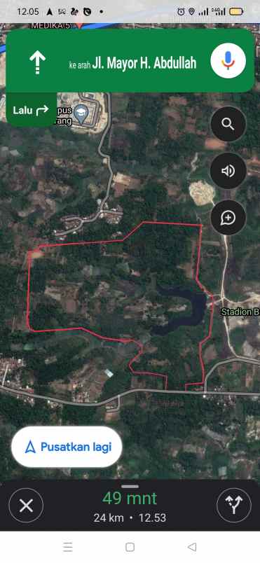 tanah jln palima stadion sport