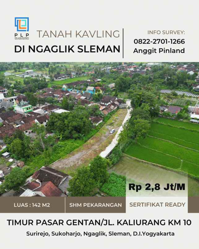 tanah kavling di timur jalan kaliurang km 10