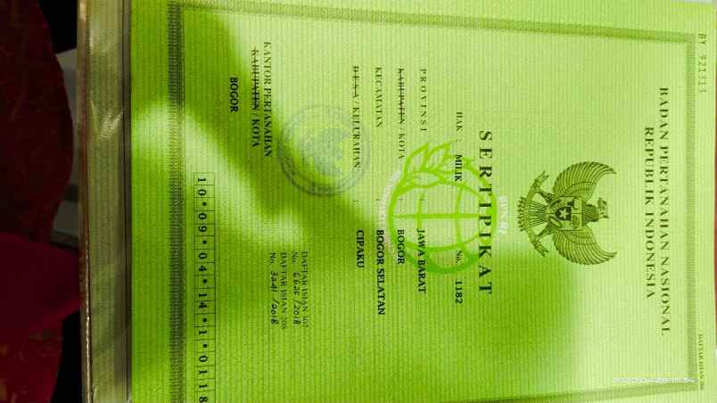 tanah kavling murah kota bogor shm siap bangun