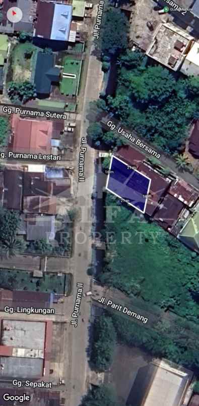 tanah kavling strategis jalan raya utama akses ramai