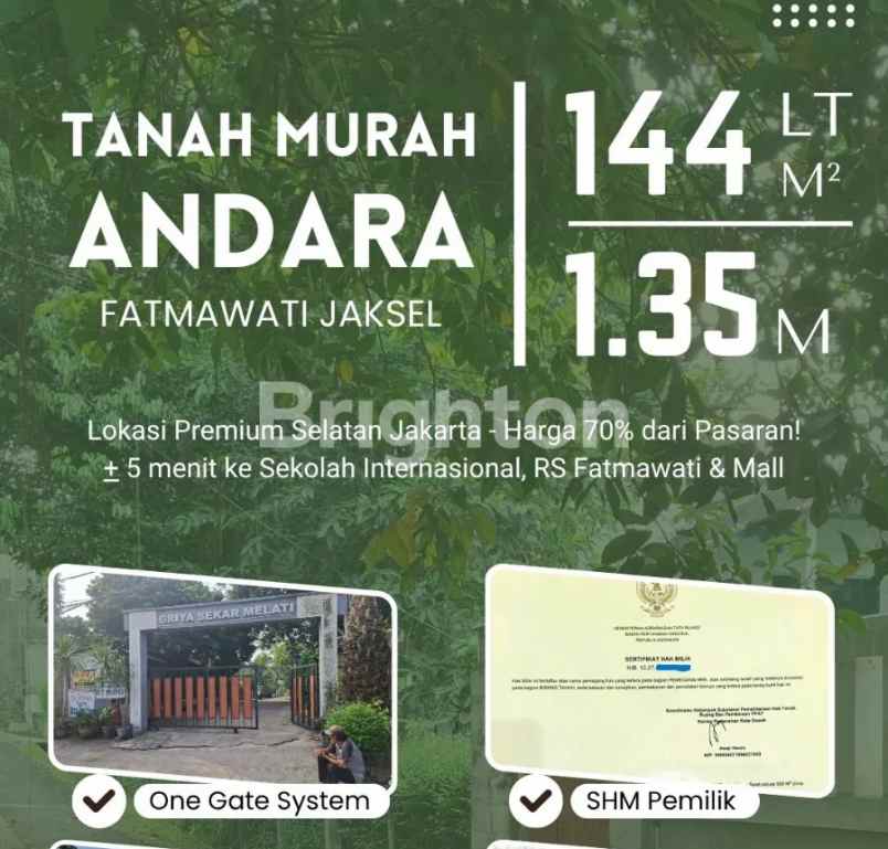 tanah murah hanya 70 dari harga pasar properti premium