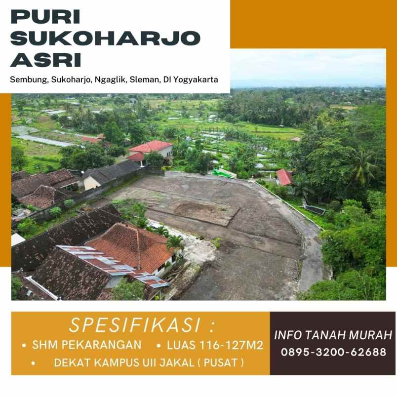 tanah pekarangan dekat kampus uii jakal 3 jt meter