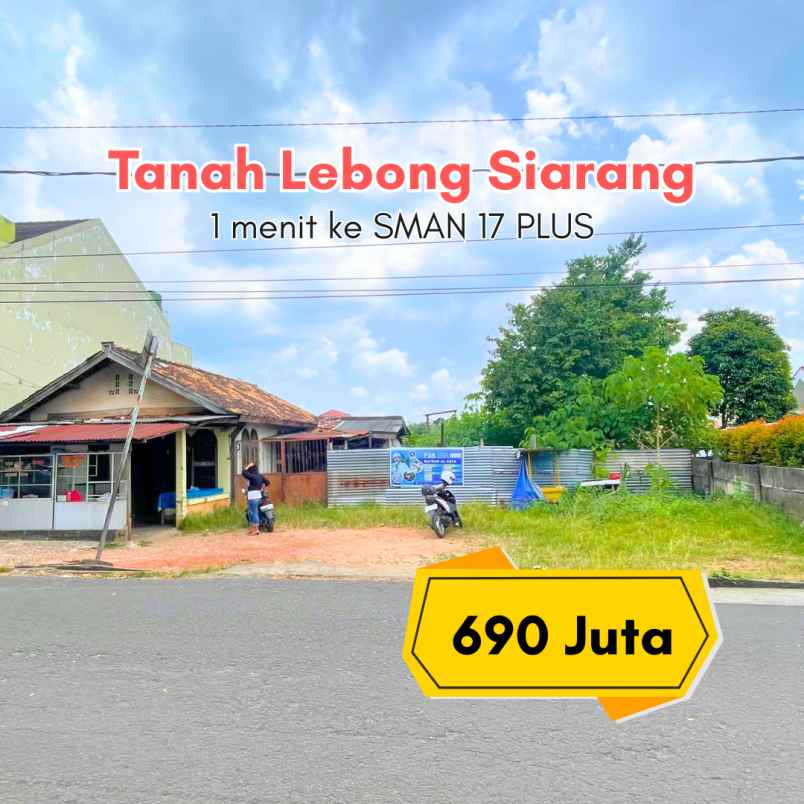 tanah pinggir jalan palembang dekat sman 17 plus