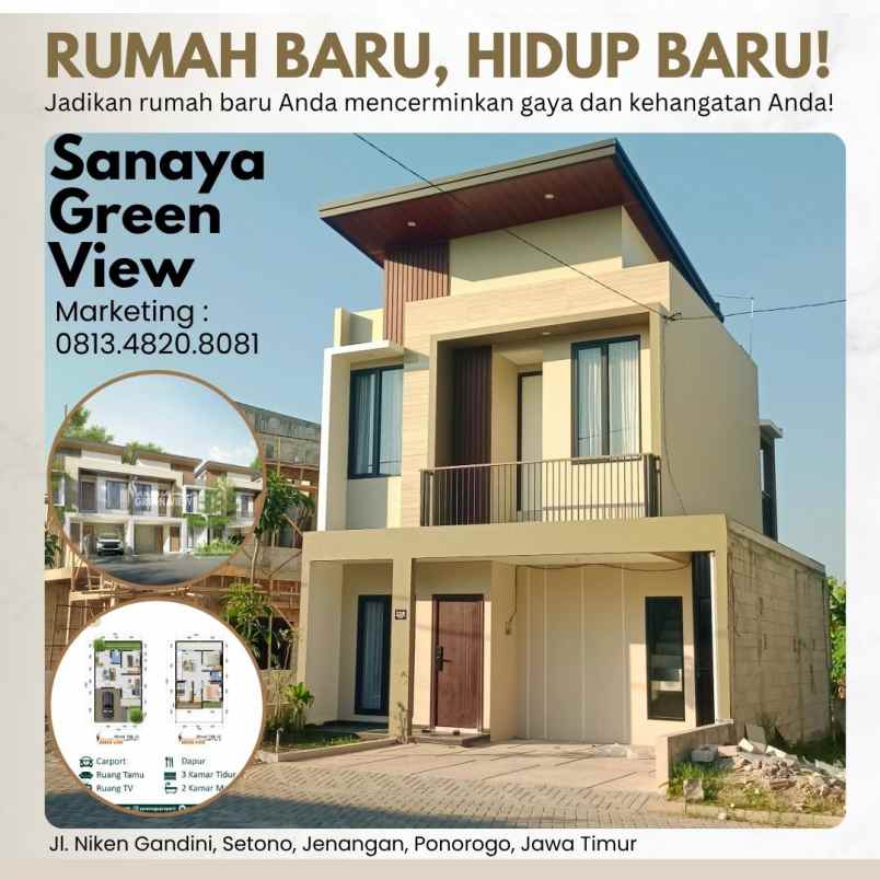 unit terakhir rumah syariah 2 lantai ponorogo