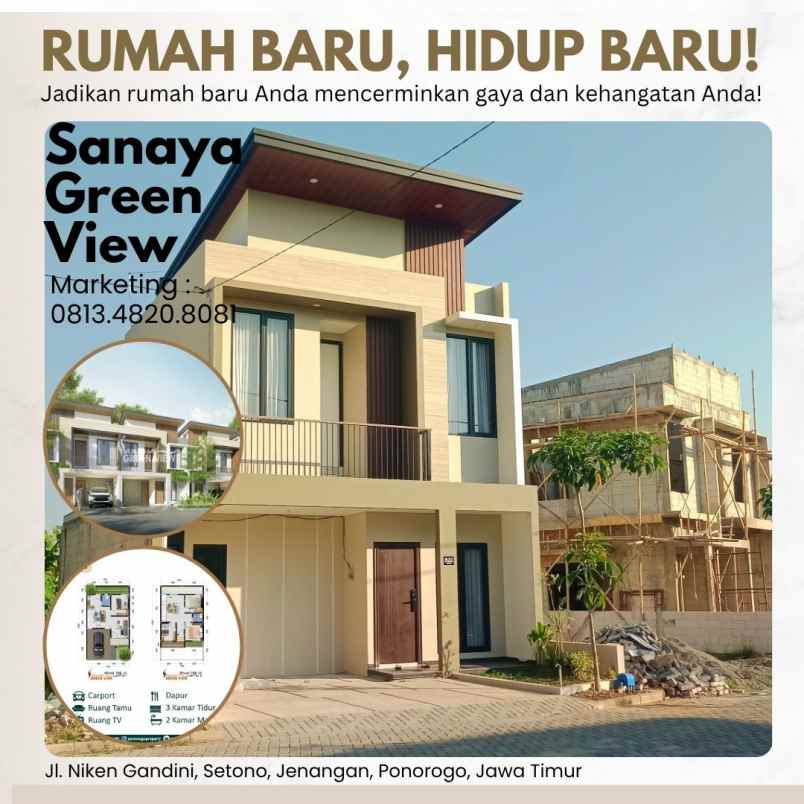 unit terakhir rumah syariah 2 lantai ponorogo